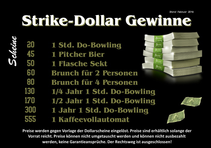 Strikeday Gewinnliste